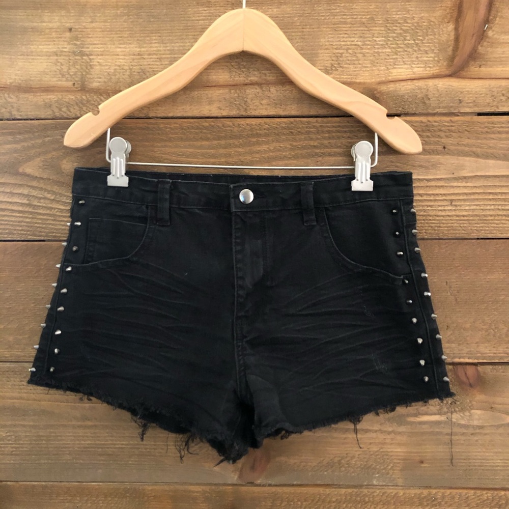 Black Denim Shorts